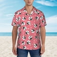 thumbnail image 4 of Daiia French Bulldog Face Hawaiian Shirt for Men Gentle Cotton Regular Short Sleeve Casual-Medium, 4 of 9