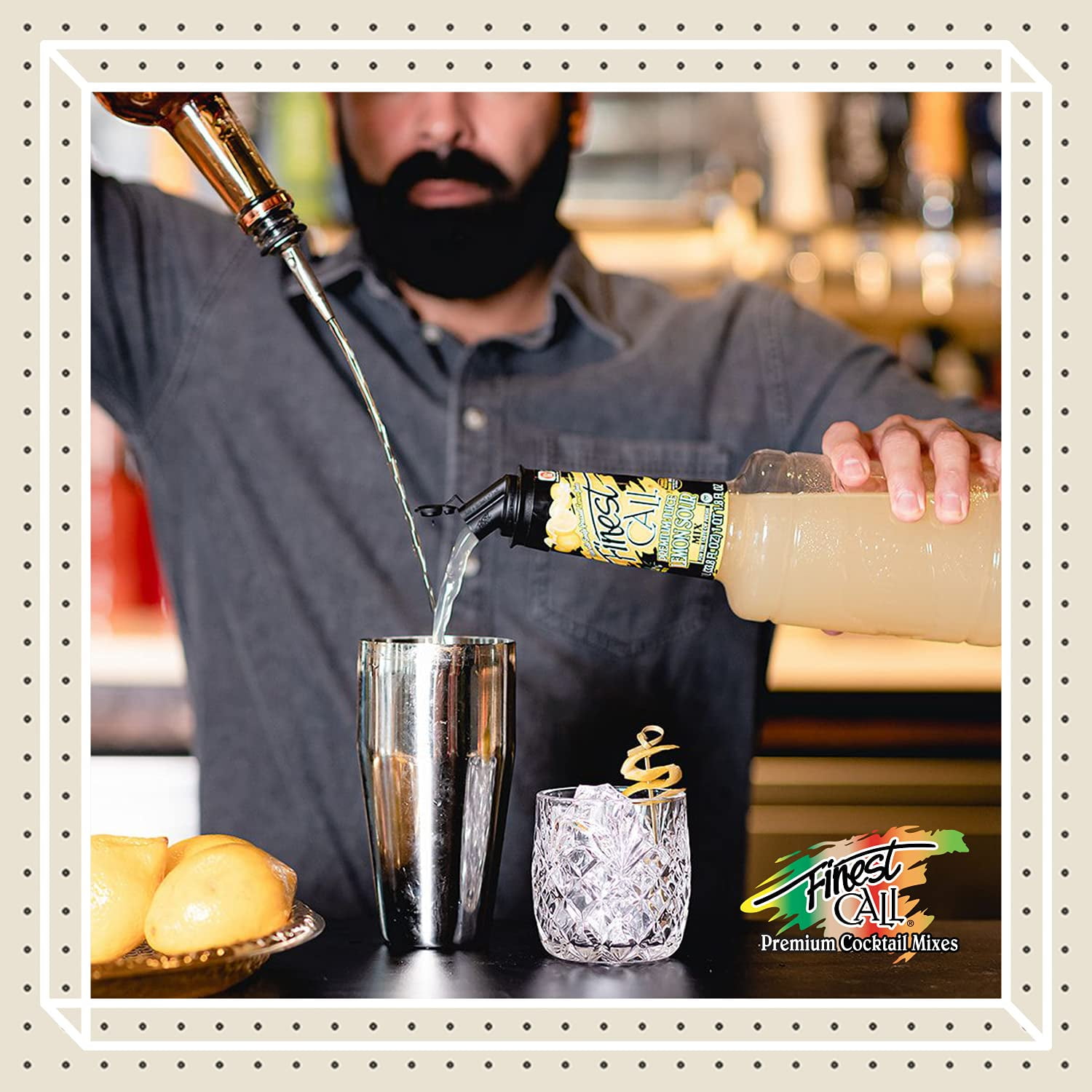 Finest Call Premium Juice Lemon Sour Drink Mix, Ready To Use, 1