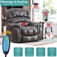 thumbnail image 3 of MEETWARM Large Power Lift Electric Recliner Chair with Massage and Heat, Overstuffed Wide Recliner for Elderly Big People, Heavy Duty Recliners with 2 Remote Controls, USB Ports, 2 Side Pockets, Gray, 3 of 8