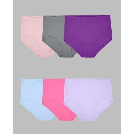 Ladies Breathable Cotton Panty Briefs  Assorted Color - Size 5 - Pack of 6