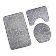 thumbnail image 3 of 3 Pieces Non-slip Bath Mat Rug Toilet Lid Cover Heart-Grey, 3 of 8