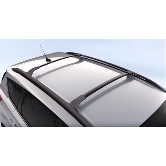 BrightLines Roof Rack Cross Bars Replacement for 2013-2019 Ford Escape for Kayak Luggage Ski Bike Carrier, a Set of 2pcs, Black Aluminum
