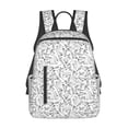 thumbnail image 1 of Fotbe Black White Music Mochila Ligera para Hombres y Mujeres - Duradera y Resistente al Agua, Ideal para Escuela, Trabajo, Viajes y Uso Diario, 1 of 7