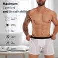 thumbnail image 3 of Mens Underwear Ultra Breathable Eyelet Boxer Briefs with Built-in 3D Pouch, 3 of 7