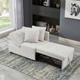 thumbnail image 5 of 4 in 1 Single Convertible Chair Bed, Recliner Couch Sleeper Sofa Bed with Adjustable Backrest and Sturdy Wood Frame, Modern Loveseat Sofa for Living Room, Bedroom, Small Space (Beige), 5 of 7