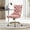Pink, variant on Modern Velvet Office Chair Adjustable Swivel Desk Chair with Golden Metal Base, Tufted Button Upholstered Comfortable Ergonomic Task Chair for Home Office, Beige