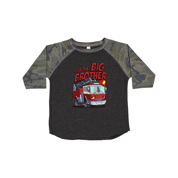 Inktastic Big Brother Fire Truck Boys Toddler T-Shirt