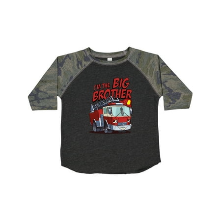 

Inktastic Big Brother Fire Truck Gift Toddler Boy Girl T-Shirt