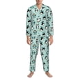 thumbnail image 3 of Vsdgher Winter Skiing Penguin Mens Pajama Set, Soft Warm Long Sleeve Sleepwear, Cozy Button-Down Pjs for Men-XX-Large, 3 of 7