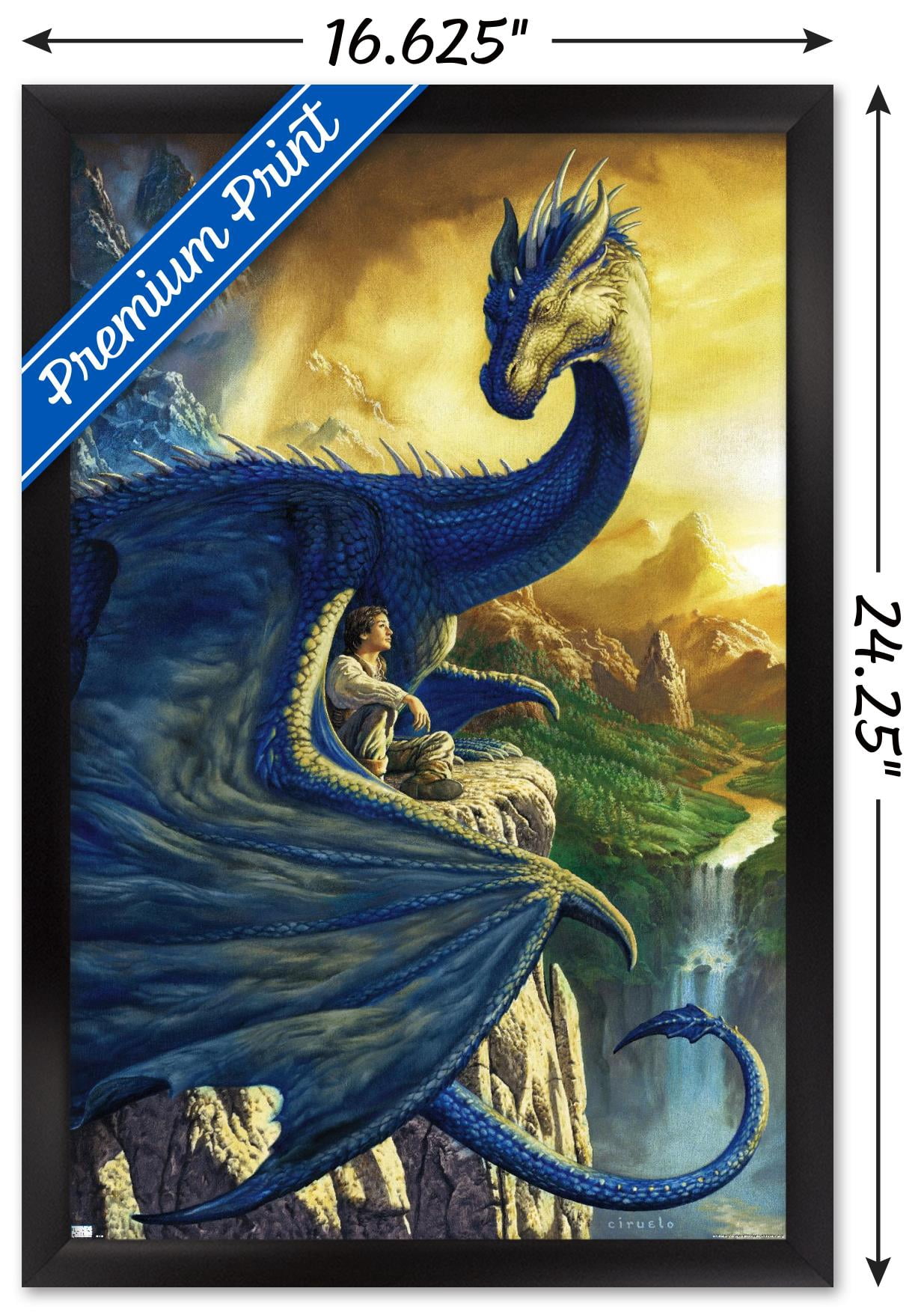 Ciruelo - Eragon Wall Poster, 14.725" x 22.375", Framed
