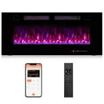 thumbnail image 1 of Costway 42 Inches Ultra-Thin Electric Fireplace Wall-Mounted & Recessed Fireplace Heater, 1 of 10