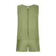 thumbnail image 4 of Birdeem Mode Femme Col Rond Blouse Sans Manches Ample Coton Lin Poches Pantalons Ensembles Chemises, 4 of 12