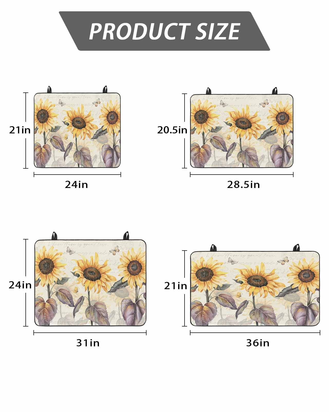 Stove Top Covers for Electric Stove, Sunflower Glass Stovetop Cover Protector, Yellow Summer Botanical Floral Farmhouse Induction Cooktop Protector Oven Mat for Kitchen Countertop 24"x21"