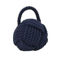 thumbnail image 1 of Creative Co-Op Knot Cotton Door Stop Nautical Rope, Navy Blue, 1 of 2