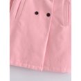thumbnail image 4 of Jumpingount Mujeres de doble botonadura Casual temperamento sólido otoño cuello en V abrigo largo abrigos de longitud media chaqueta de viaje en casa Abrigos y chamarras Caqui L Jumpingount AP013339-09, 4 of 6