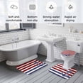 thumbnail image 5 of Anchor Red Bath Mat 3 Piece Bathroom Rug Set, Modern Navy Blue White Striped Nautical Non Slip Bath Rug Contour Mat and Toilet Lid Cover, Absorbent Shower Mats Soft Bath Rugs and Mats Sets, 5 of 8