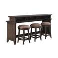 thumbnail image 3 of Pemberly Row 4 Piece Set of Console Bar Table & 3 Uph Console Stools in Brown, 3 of 9
