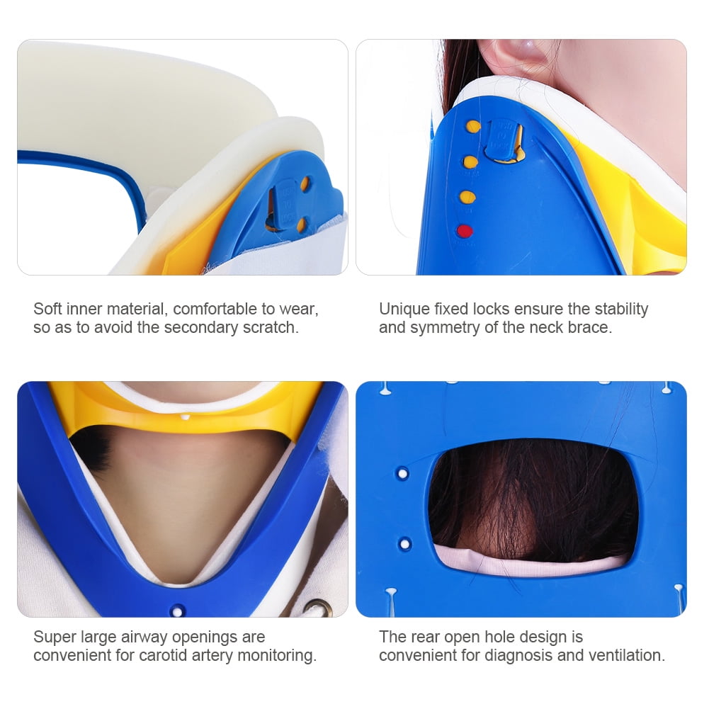 Tebru Adjustable Neck Brace Cervical Traction Fixation Spine Care ...
