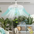 thumbnail image 2 of EUDIDV Portable Lighted Fans​ Ceiling Fan With Lights Enclosed Low Fan Light Ceiling Light With Fan Hidden Fan Delier With Remote Control;Fans with Illumination, 2 of 7
