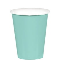 Amscan Robin's Egg Blue Disposable Paper Cups, 9 Oz., 20 Ct.