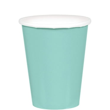 Amscan Robin's Egg Blue Disposable Paper Cups, 9 Oz., 20 Ct.