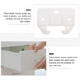 thumbnail image 3 of 20 Pcs Plastic Hooks Hanging White Stand Drawer Rail Parts Guides Brackets Cabinets, 3 of 6