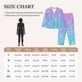 thumbnail image 4 of Balery Multicolor Glitter Conjunto de Pijama con Estampado para Mujer, Conjunto de Dos Piezas con Manga Larga, Ropa de Dormir Suave con Bolsillos, Pijamas Cómodos-Medium, 4 of 7