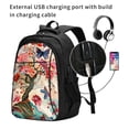 thumbnail image 2 of Easygdp Butterflies And Flowers Painting Mochila para Laptop de Viaje con Puerto USB, Mochila para Laptop con Puerto de Carga USB para Mujeres y Hombres, 2 of 7