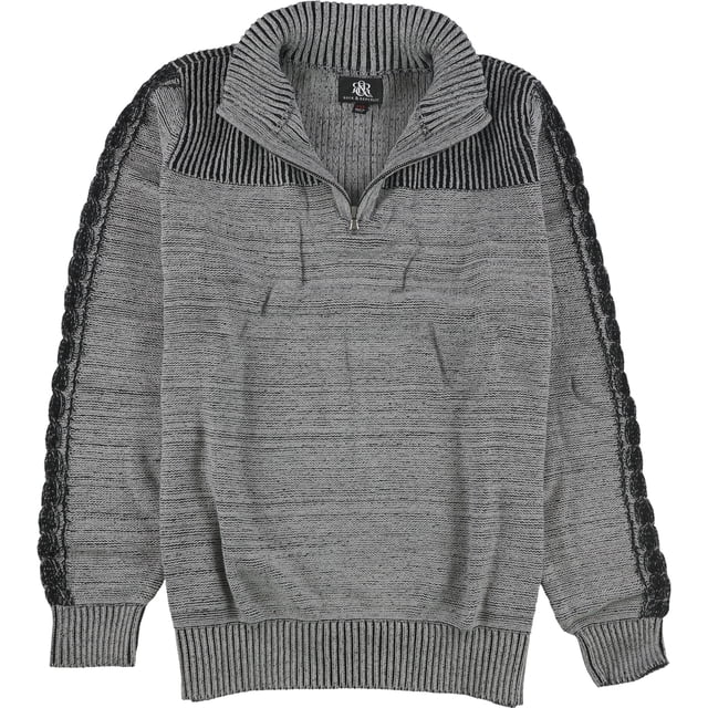 Suéter Jaspeado Rock & Republic para Hombre Cuello Alto Gris Extragrande