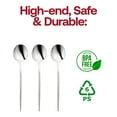 thumbnail image 2 of Smarty 7" Shiny Silver Moderno Disposable Plastic Dessert Spoons 300ct, 2 of 7