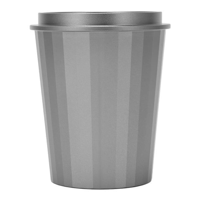 Vaso dosificador de 58 mm, antiadherente, de aleación de aluminio, multiusos, para café en polvo, para máquina de café, molinillo de granos, color gris plateado.
