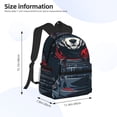 thumbnail image 2 of Easygdp Red Black Eastern Panda Warrior Mochila Casual para Portátil, Mochila para Escuela, Viajes, Negocios, 2 of 6