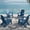 Navy Blue, variant on Folding Adirondack Chair, All-Weather HDPE Patio Chair with Cup Holders, Navy
