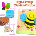 thumbnail image 2 of Rompecabezas de madera para niños de 1 a 3 años, juguetes educativos de actividad y desarrollo temprano para niños pequeños (paquete de 6), 2 of 5
