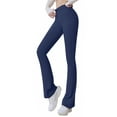 thumbnail image 4 of Domusgo Bootcut Leggings for Girls Size 14-16 Years Old Dark Blue Flare Yoga Pants, 4 of 7
