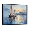 thumbnail image 2 of Designart "Reflecting on Sailing Boats I" Nautical & Beach Floater Framed Wall Art Print, 2 of 7