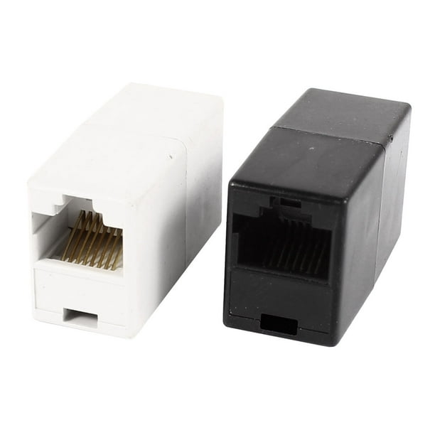 Unique Bargains 2 Pcs Black White 8P8C RJ45 Cat5 Cable