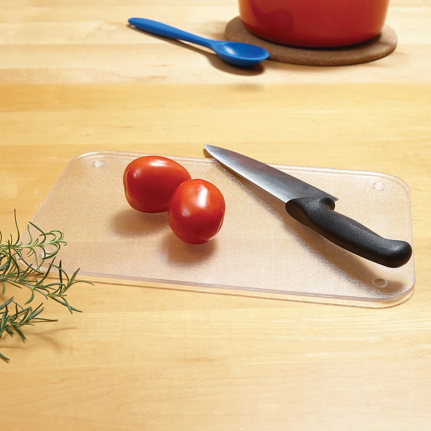 Better Houseware Acrylic Cutting Board, Silver, Medium