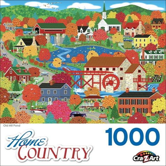 Cra-Z-Art Home Country 1000 Piece Jigsaw Puzzle - Old Mill Pond