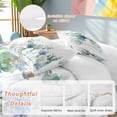 thumbnail image 2 of Queen 4 Piece Bedding Set Spring Flower Green Eucalyptus Leaves Soft Breathable Duvet Cover and Pillowcase, Hydrangea Floral Still Life Duvet Cover Set Bed Sheets for Bedroom Dormitory Guest Room, 2 of 9