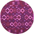 thumbnail image 1 of Ahgly Company Indoor Round Oriental Purple Traditional Area Rugs, 7' Round, 1 of 4