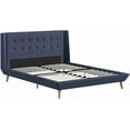 thumbnail image 6 of AENKYO Upholstered Bed with Low Profile Platform Frame, Full, Blue Linen, 6 of 11