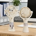 thumbnail image 4 of Iumwxz USB Rechargeable Portable Handheld Fan with Spray Humidification and 360° Rotation for Desktop and Travel Use, 4 of 7