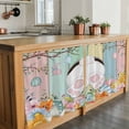 thumbnail image 6 of Easter Tier Curtains 24 Inch Length, Spring Colorful Bunny Eggs Flower Wood Grain Cafe Short Curtains for Bathroom Over Sink, Small Kitchen Curtain Light Filtering Tiered Drapes 2 Panels 27.5"Wx24"L, 6 of 8