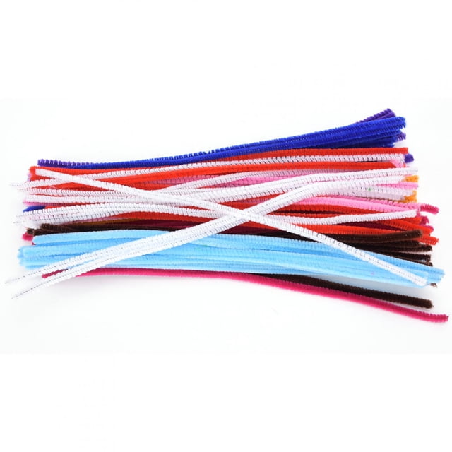 200 Uds. Juguetes de peluche hechos a mano innovadores para niños, varilla trenzada de terciopelo colorida DIY para guardería con colores mezclados