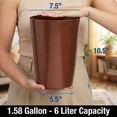 thumbnail image 3 of HOLDN’ STORAGE Small Trash Can with Open Top for Compact and Tight Spaces – 1.58 gal Capacity, Copper, 3 of 8
