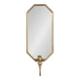 thumbnail image 6 of Kate and Laurel Wardelle Vintage Mirrored Wall Sconce, 7 x 5 x 18, Gold, Antique Scalloped Candlestick Holder with Mirror for Bathroom or Bedroom Wall Decor, 6 of 9