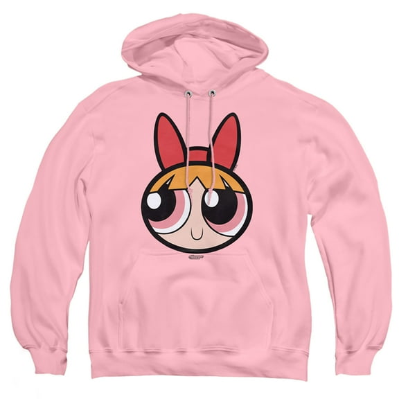 The Powerpuff Girls Blossom Face Adult Pull-Over Hoodie, Pink, Large