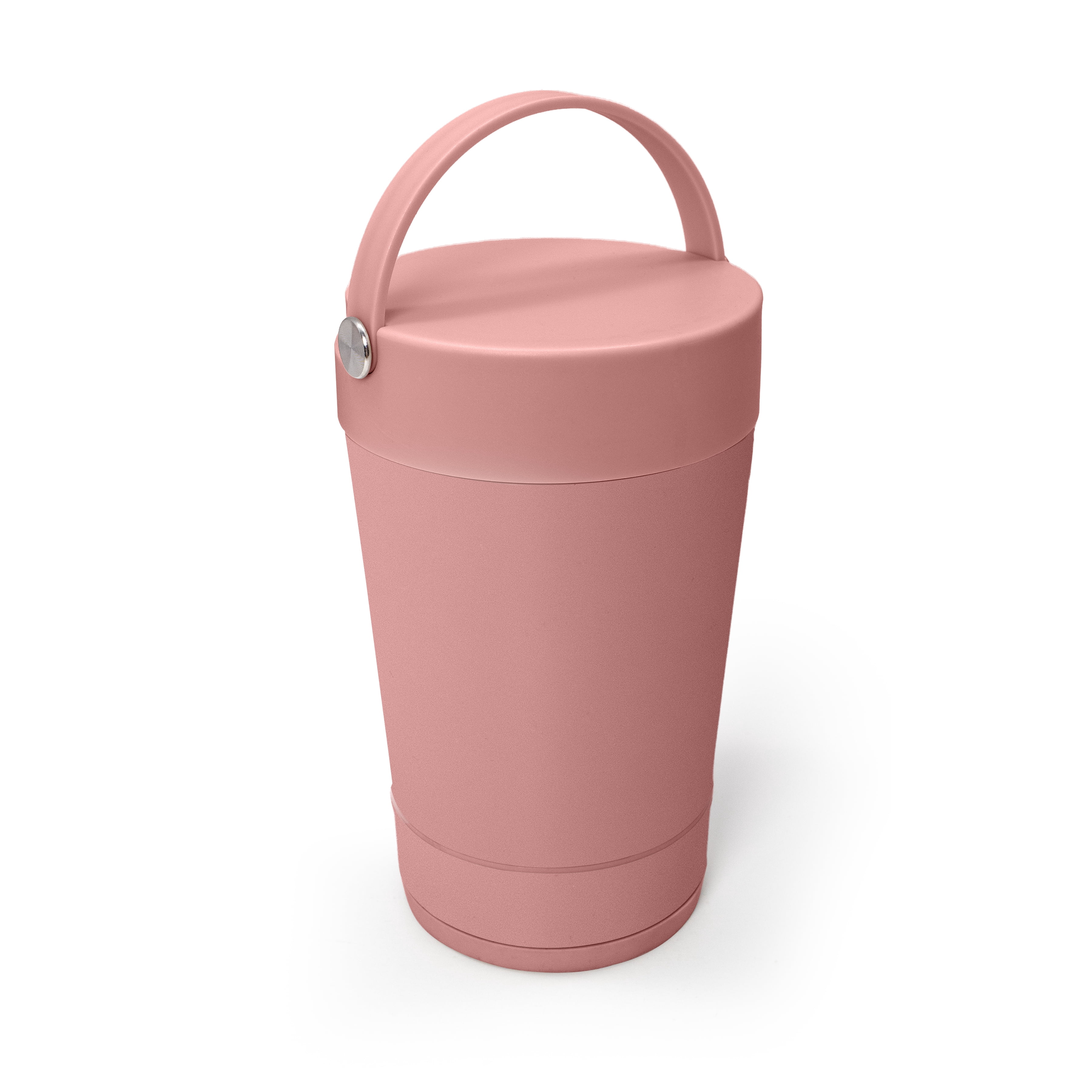 Cook with Color Insulated Ice Cream or Soup Container with Toppings Compartment and Spoon, Pink