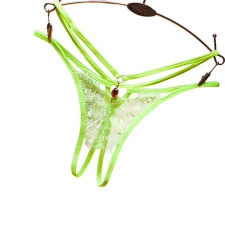 Sexy Women Crotchles Gemstone Thong G-string Panties Lingerie Underwear T-back